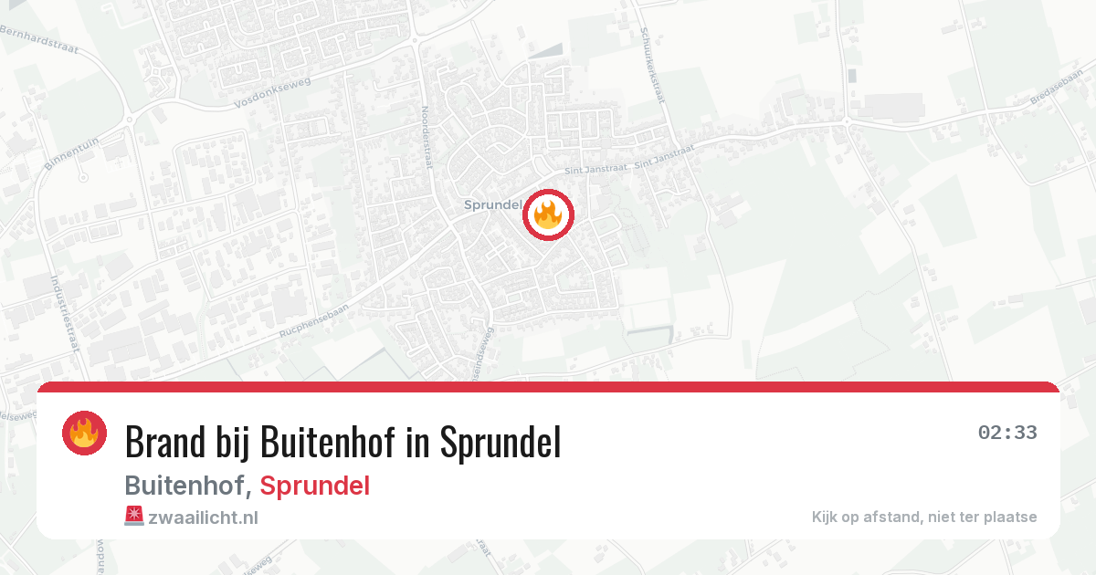 Brand bij Buitenhof in Sprundel — 14 jul 2026