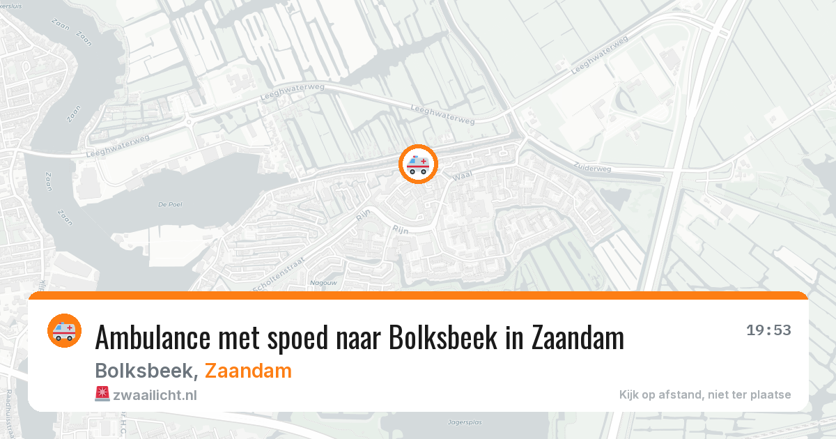 Ambulance met spoed naar Bolksbeek in Zaandam — 17 jan 2026