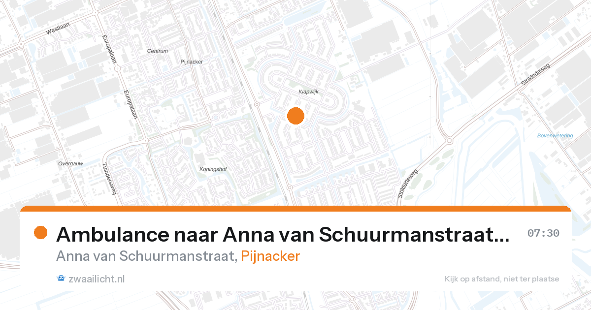 Ambulance naar Anna van Schuurmanstraat in Pijnacker — 13 jul 2026