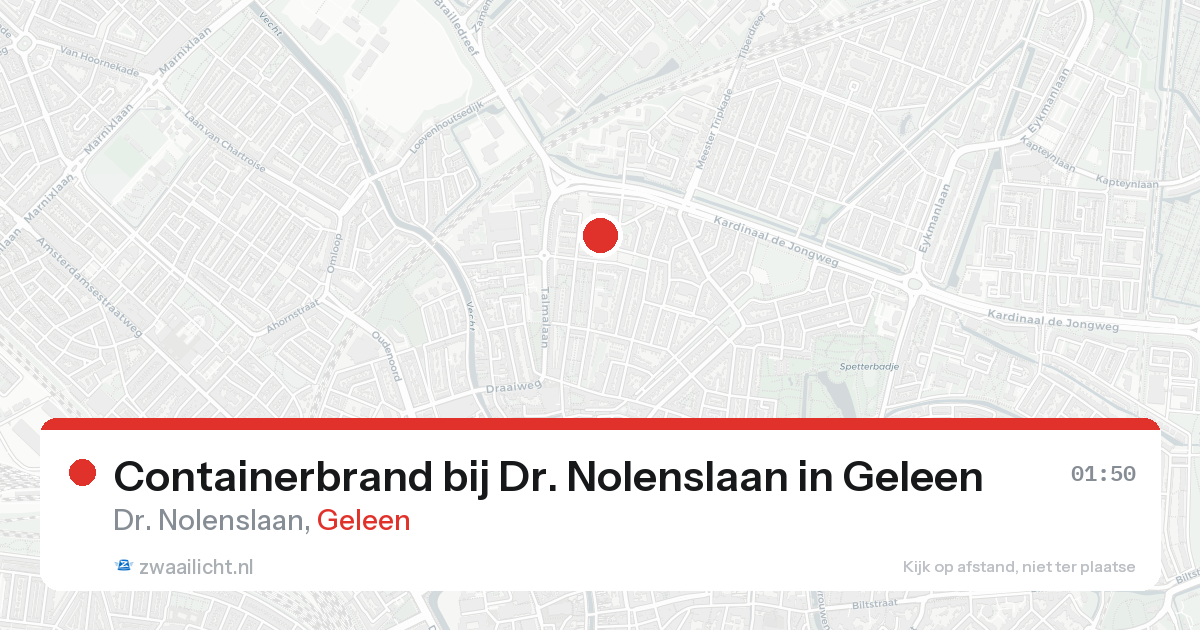 Containerbrand bij Dr. Nolenslaan in Geleen — 8 feb 2026