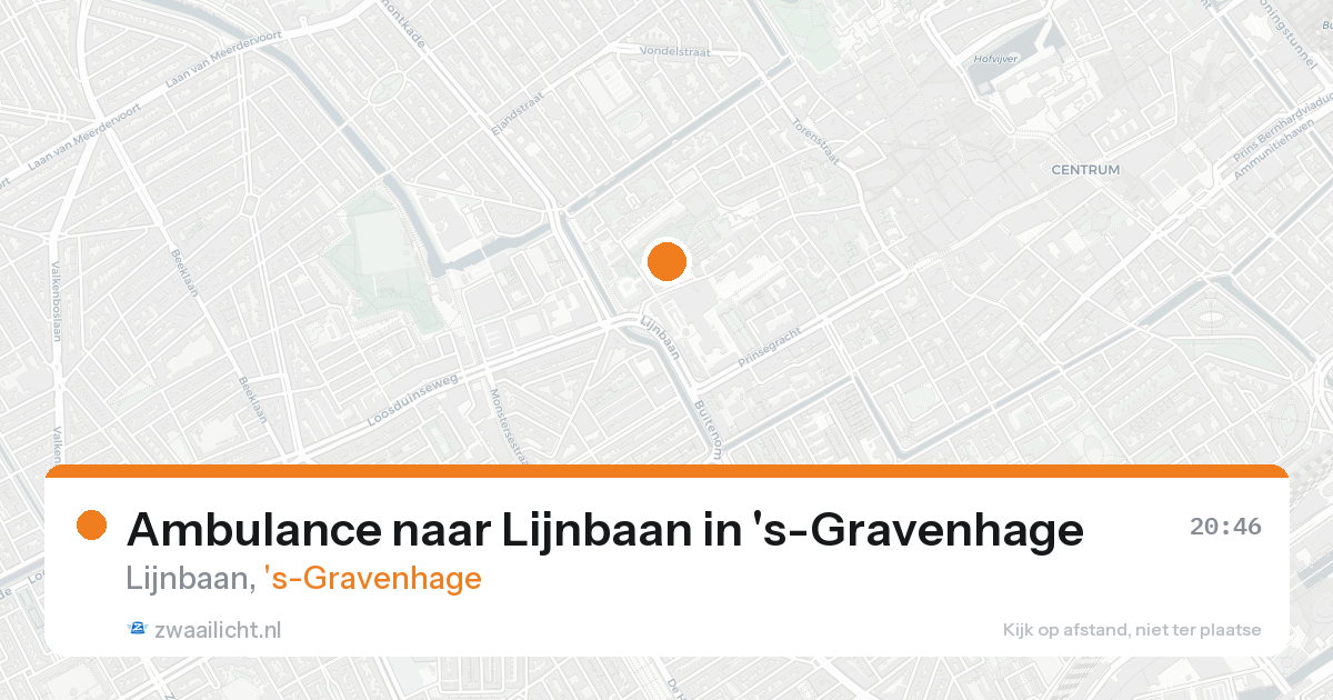 Ambulance naar Lijnbaan in 's-Gravenhage — 10 mei 2026