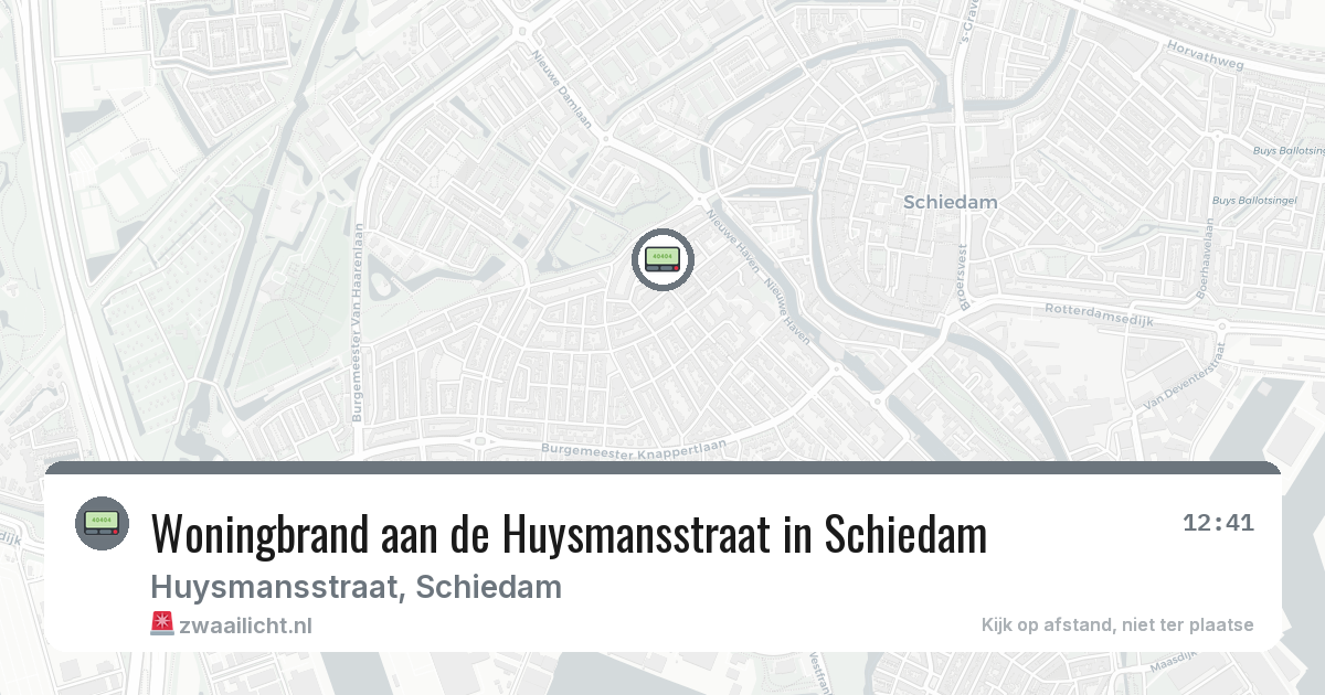 Woningbrand aan de Huysmansstraat in Schiedam — 30 apr 2026