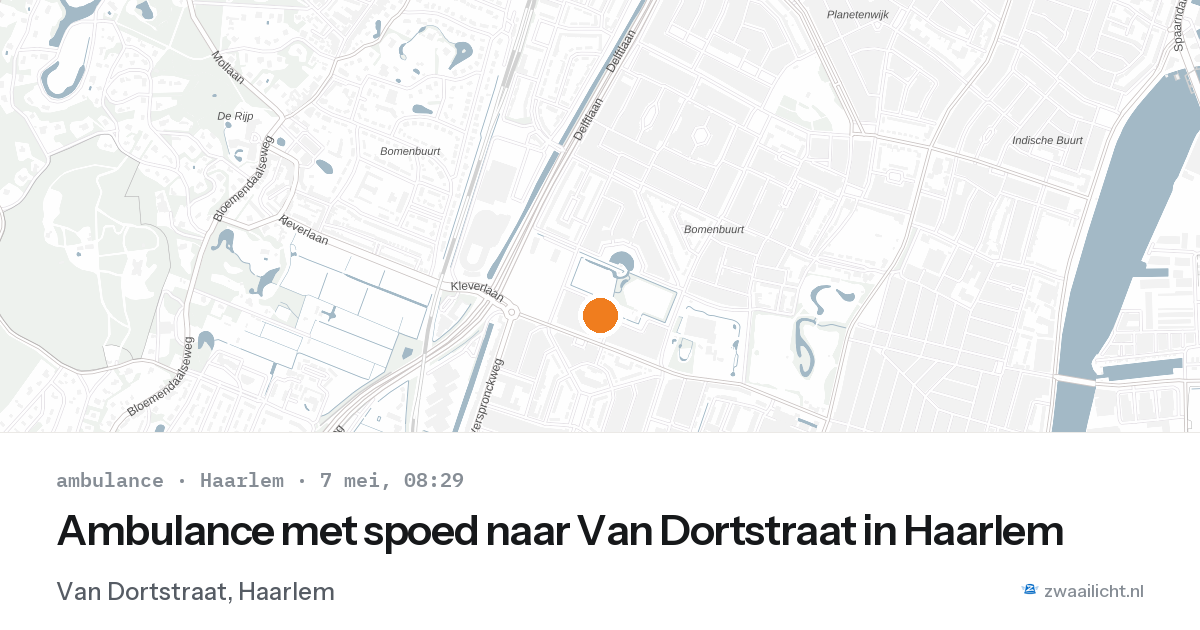 Ambulance met spoed naar Van Dortstraat in Haarlem — 7 mei 2026