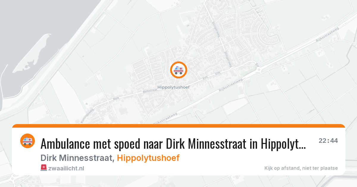 Ambulance met spoed naar Dirk Minnesstraat in Hippolytushoef — 23 jun 2026