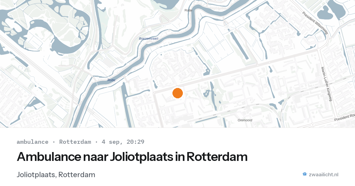 Ambulance naar Joliotplaats in Rotterdam — 4 sep 2026