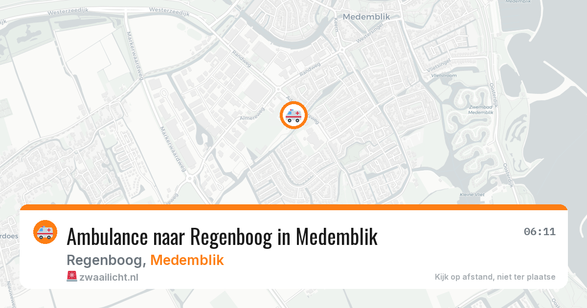 Ambulance naar Regenboog in Medemblik — 5 jul 2026