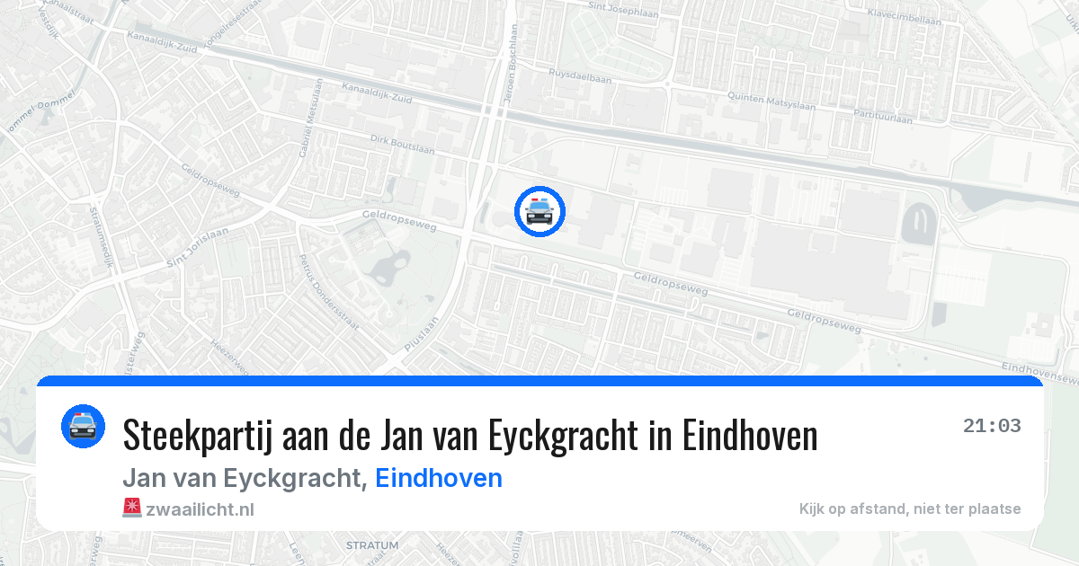 Steekpartij aan de Jan van Eyckgracht in Eindhoven — 23 jun 2026