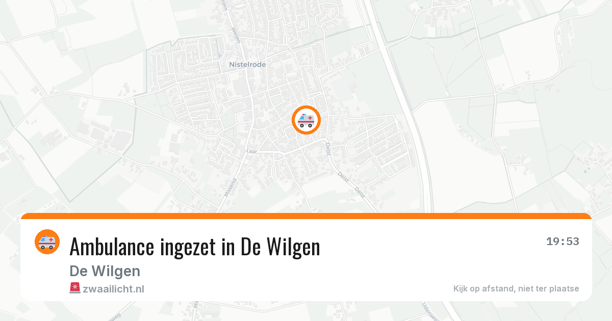 Ambulance ingezet in De Wilgen — 22 jul 2026