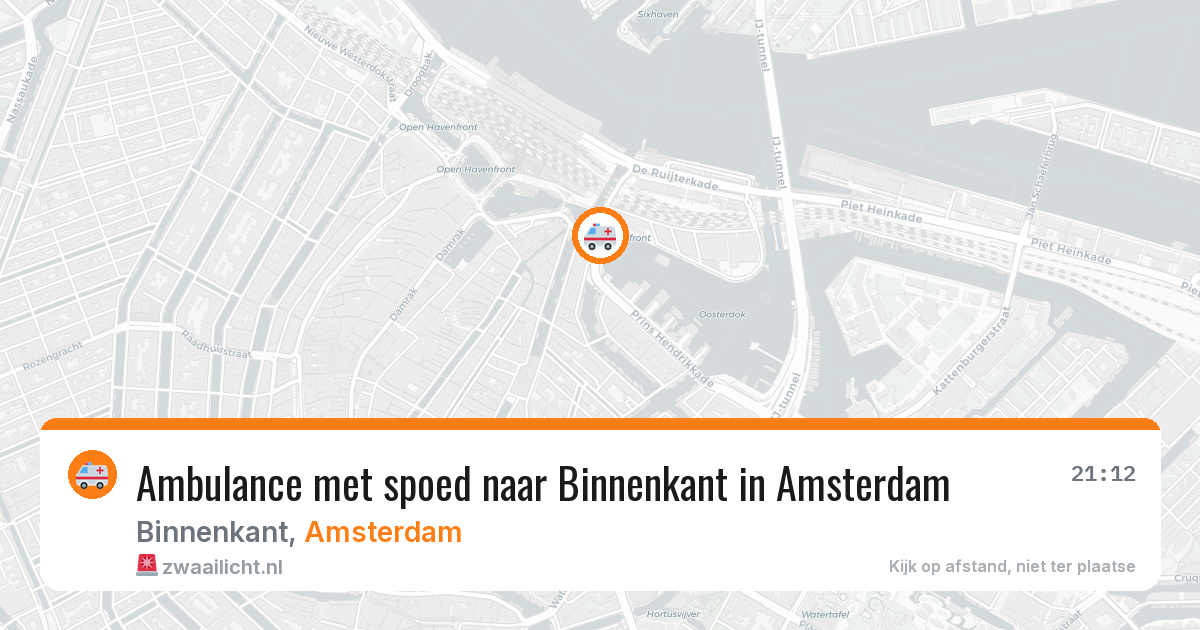 Ambulance met spoed naar Binnenkant in Amsterdam — 19 jun 2026