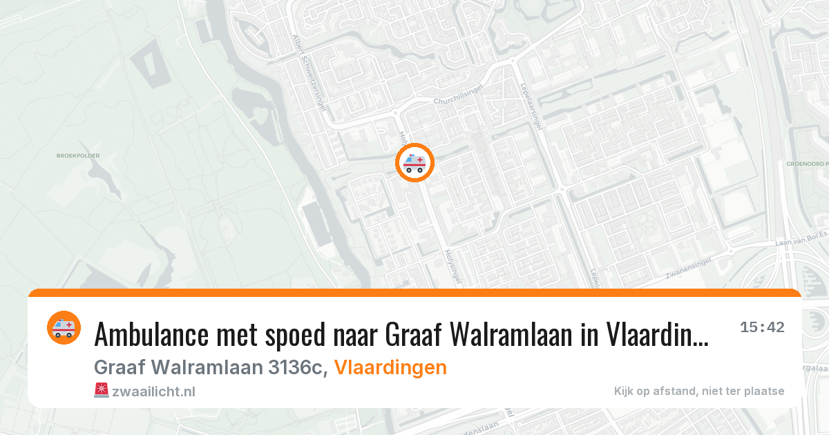 Ambulance met spoed naar Graaf Walramlaan in Vlaardingen — 16 jun 2026