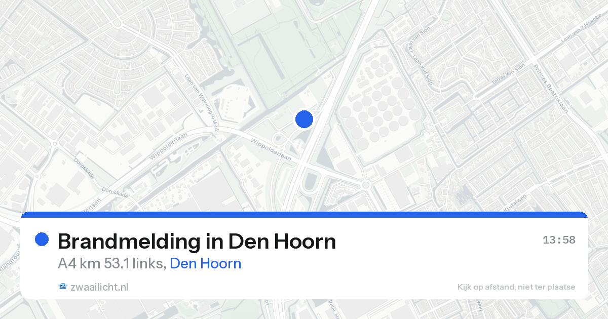 Brandmelding in Den Hoorn — 22 aug 2026