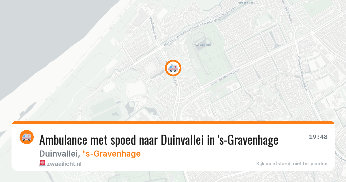 Ambulance met spoed naar Duinvallei in 's-Gravenhage — 20 jun 2026