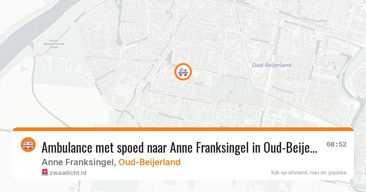 Ambulance met spoed naar Anne Franksingel in Oud-Beijerland — 28 jun 2026