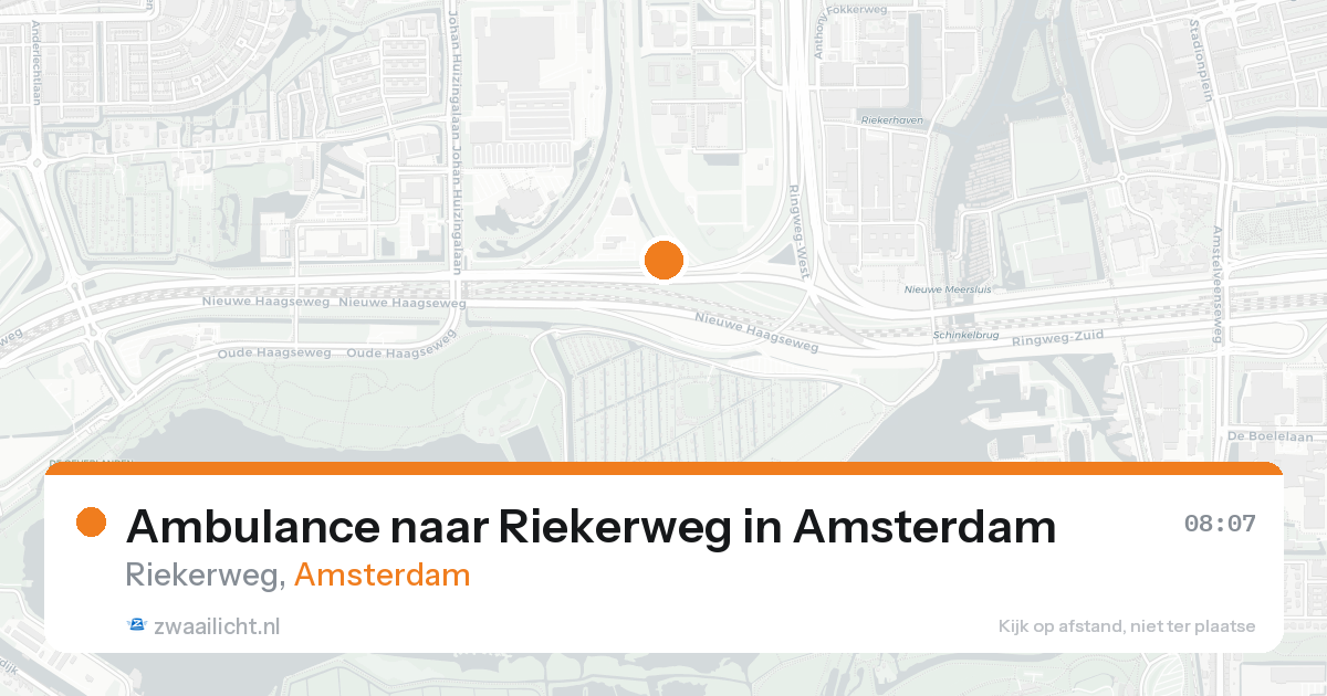Ambulance naar Riekerweg in Amsterdam — 26 aug 2026