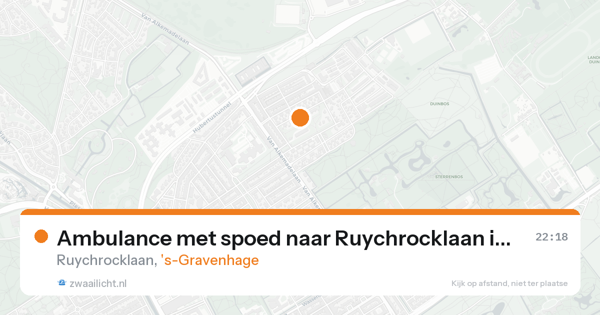 Ambulance met spoed naar Ruychrocklaan in 's-Gravenhage — 24 aug 2026