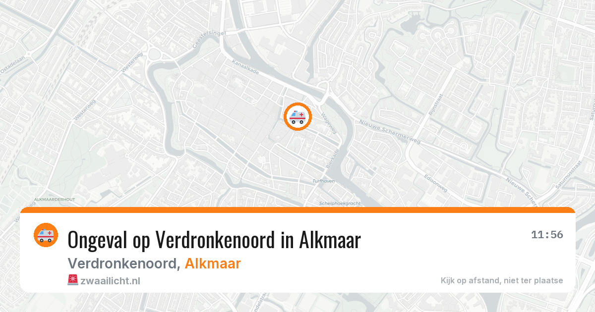 Ongeval op Verdronkenoord in Alkmaar — 16 apr 2026
