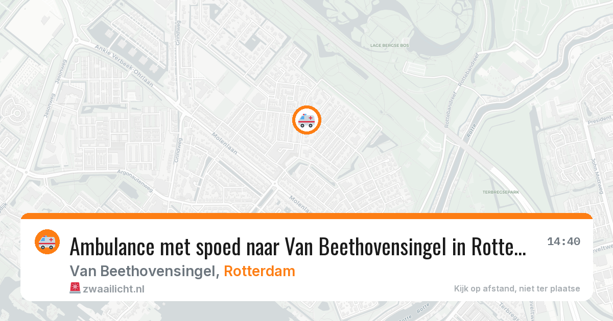 Ambulance met spoed naar Van Beethovensingel in Rotterdam — 26 mei 2026