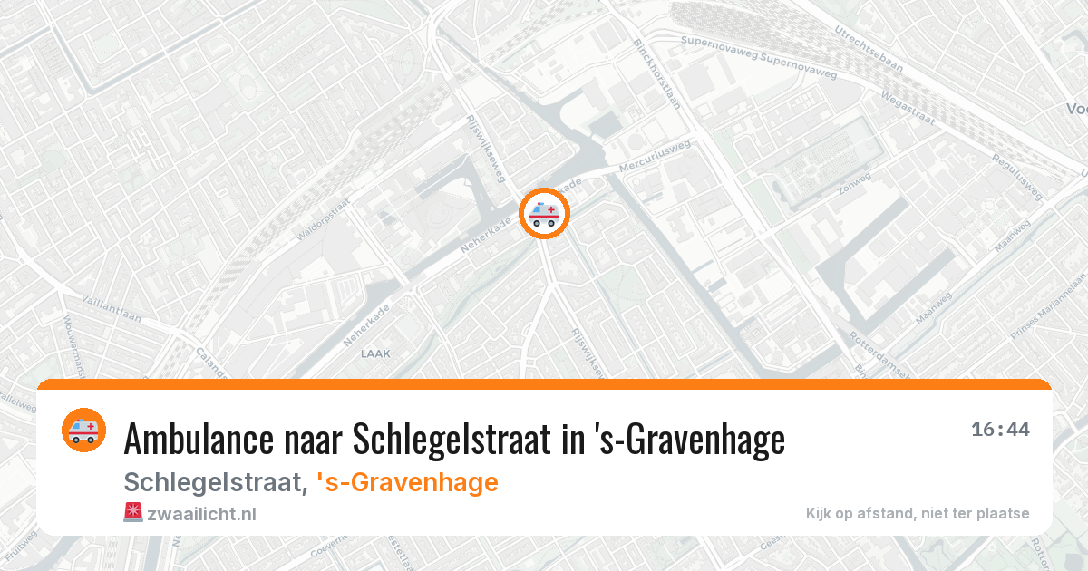 Ambulance naar Schlegelstraat in 's-Gravenhage — 19 mei 2026