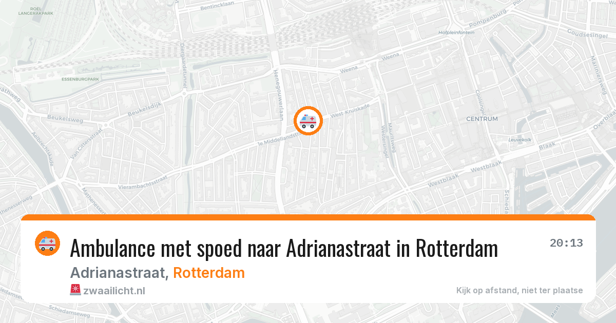 Ambulance met spoed naar Adrianastraat in Rotterdam — 27 mei 2026