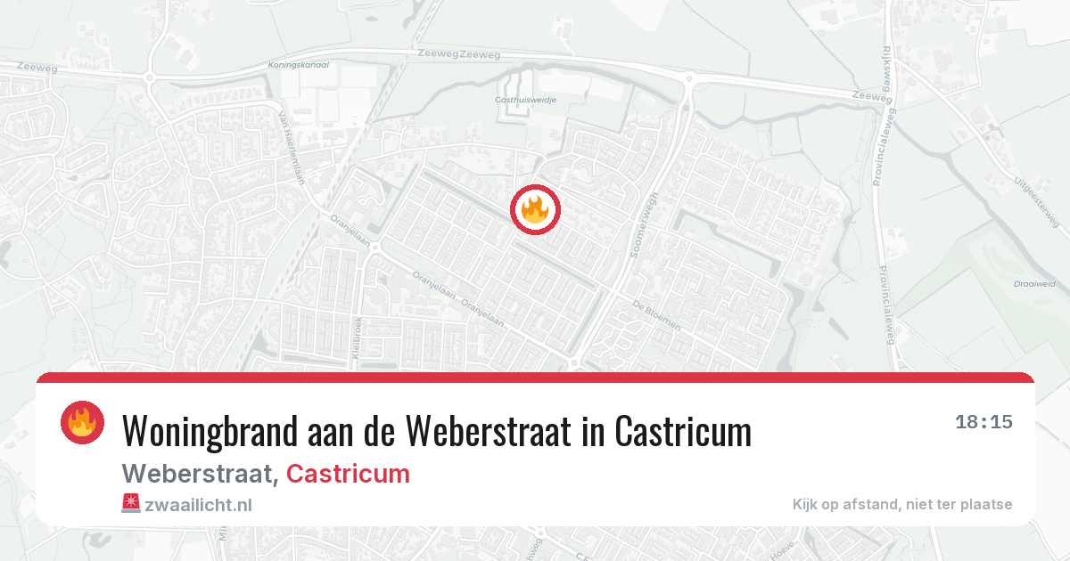 Woningbrand aan de Weberstraat in Castricum — 5 mei 2026