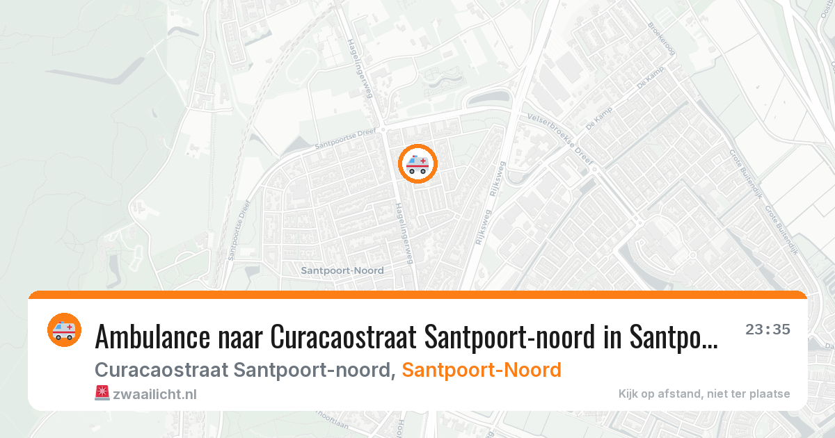Ambulance naar Curacaostraat Santpoort-noord in Santpoort-Noord — 7 aug 2026