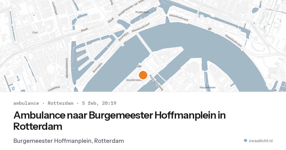 Ambulance naar Burgemeester Hoffmanplein in Rotterdam — 5 feb 2026
