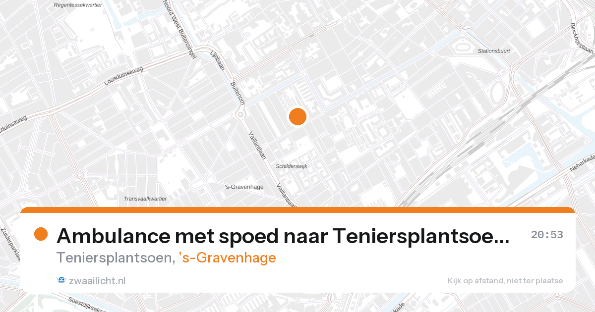 Ambulance met spoed naar Teniersplantsoen in 's-Gravenhage — 28 aug 2026