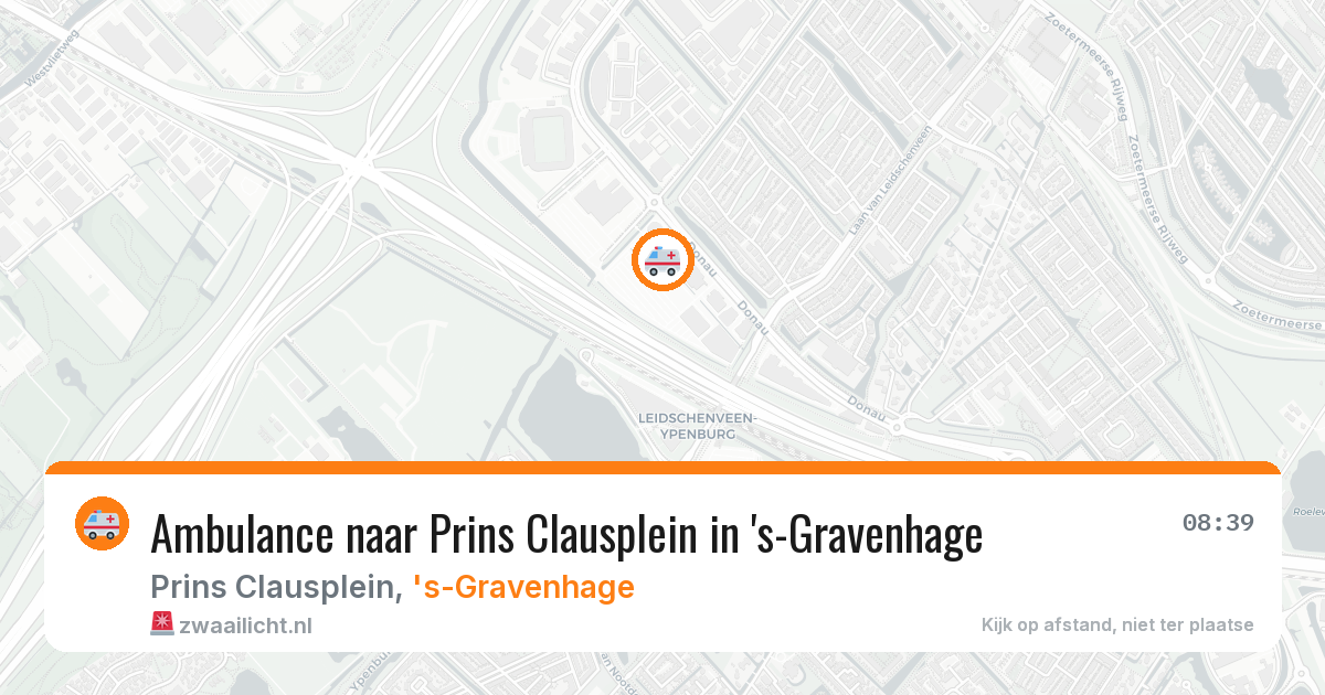 Ambulance naar Prins Clausplein in 's-Gravenhage — 30 jul 2026
