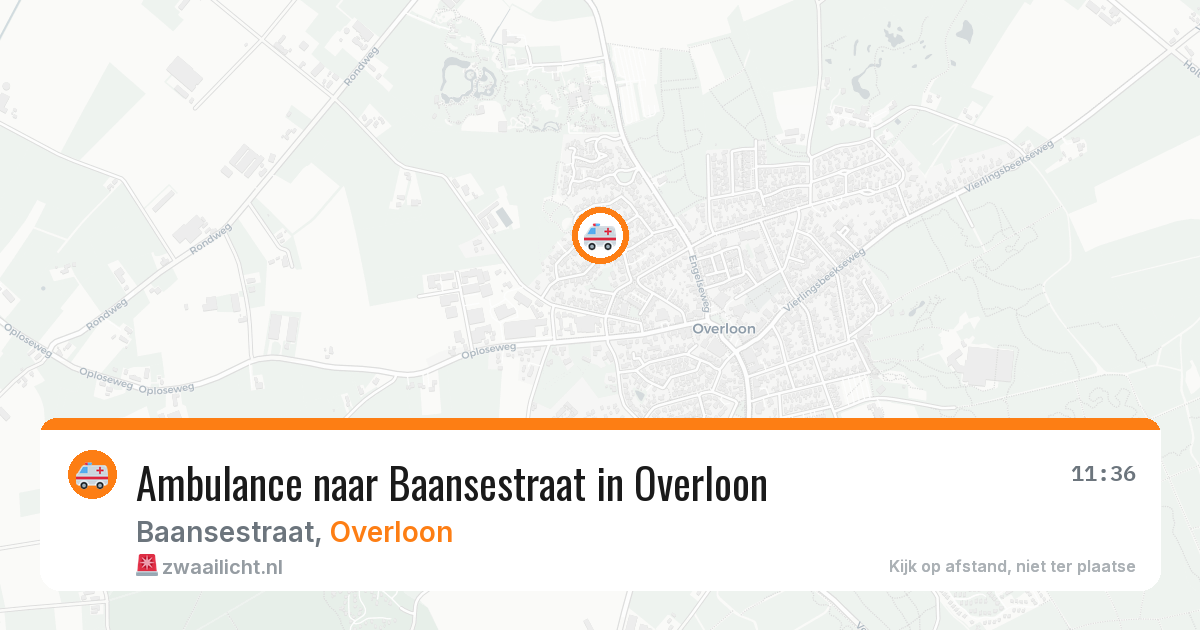Ambulance naar Baansestraat in Overloon — 10 jul 2026