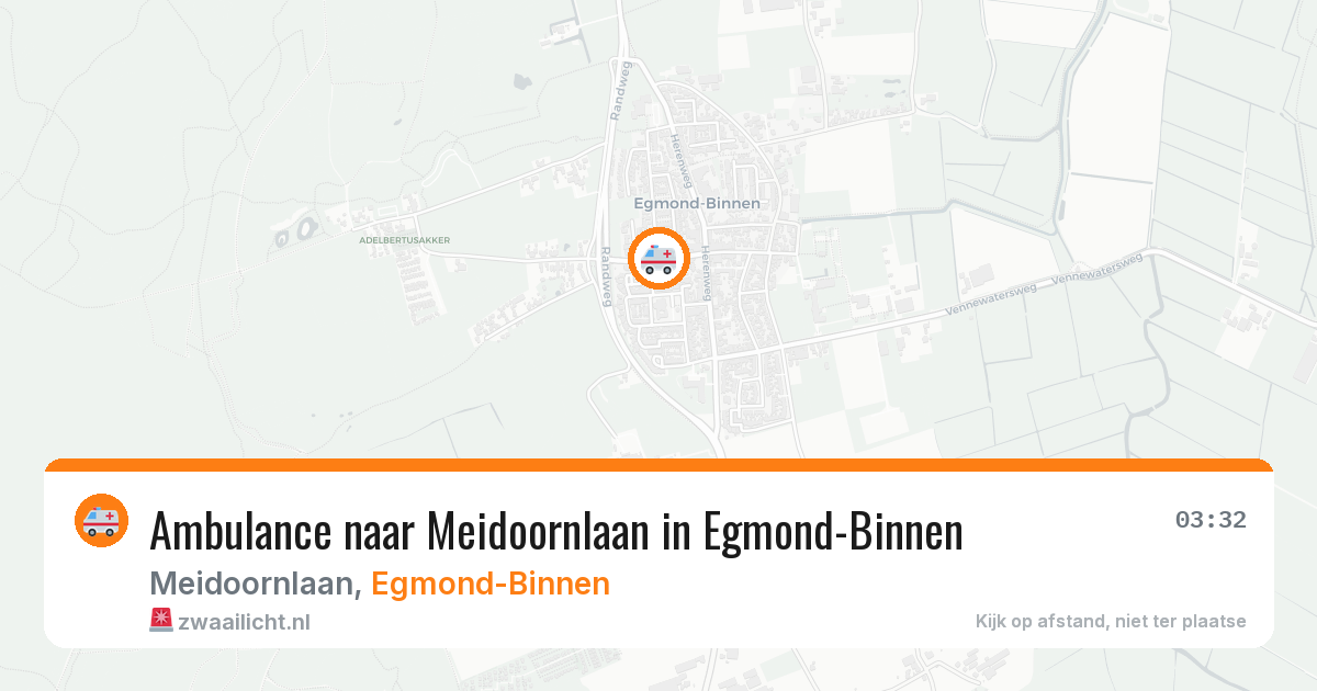 Ambulance naar Meidoornlaan in Egmond-Binnen — 3 aug 2026