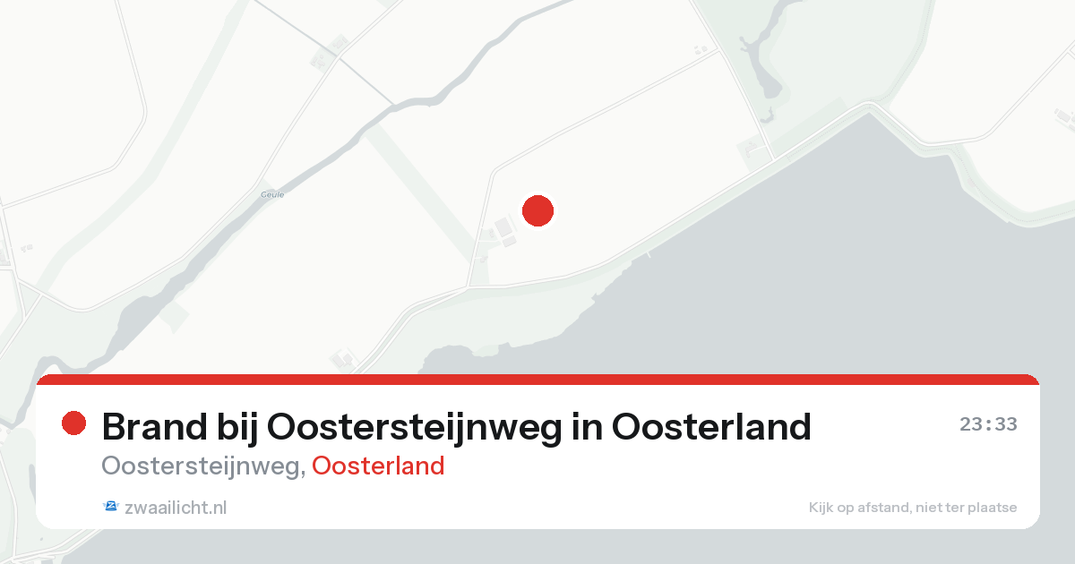 Brand bij Oostersteijnweg in Oosterland — 25 aug 2026