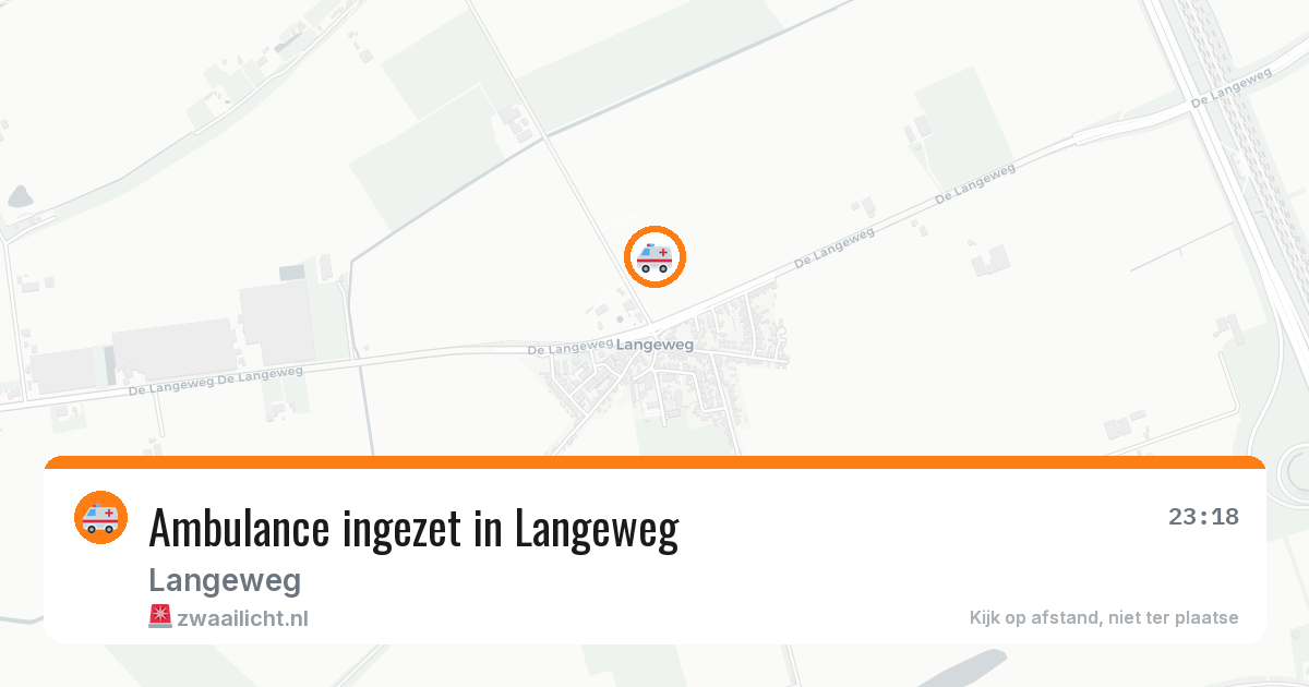 Ambulance ingezet in Langeweg — 4 apr 2026