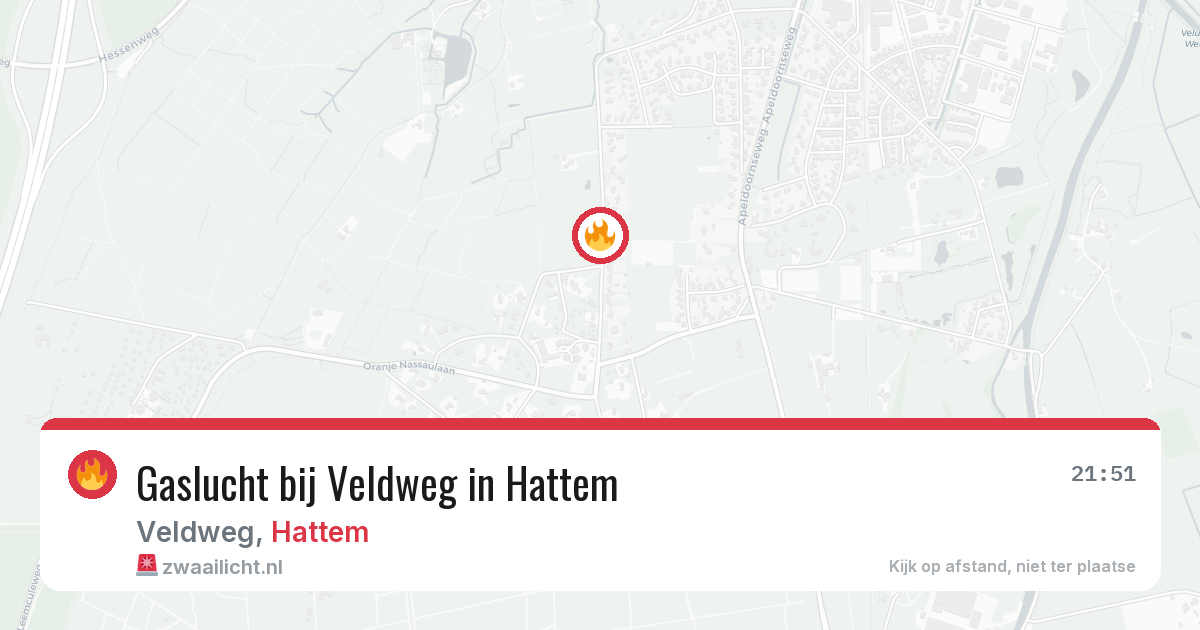 Gaslucht bij Veldweg in Hattem — 2 jun 2026