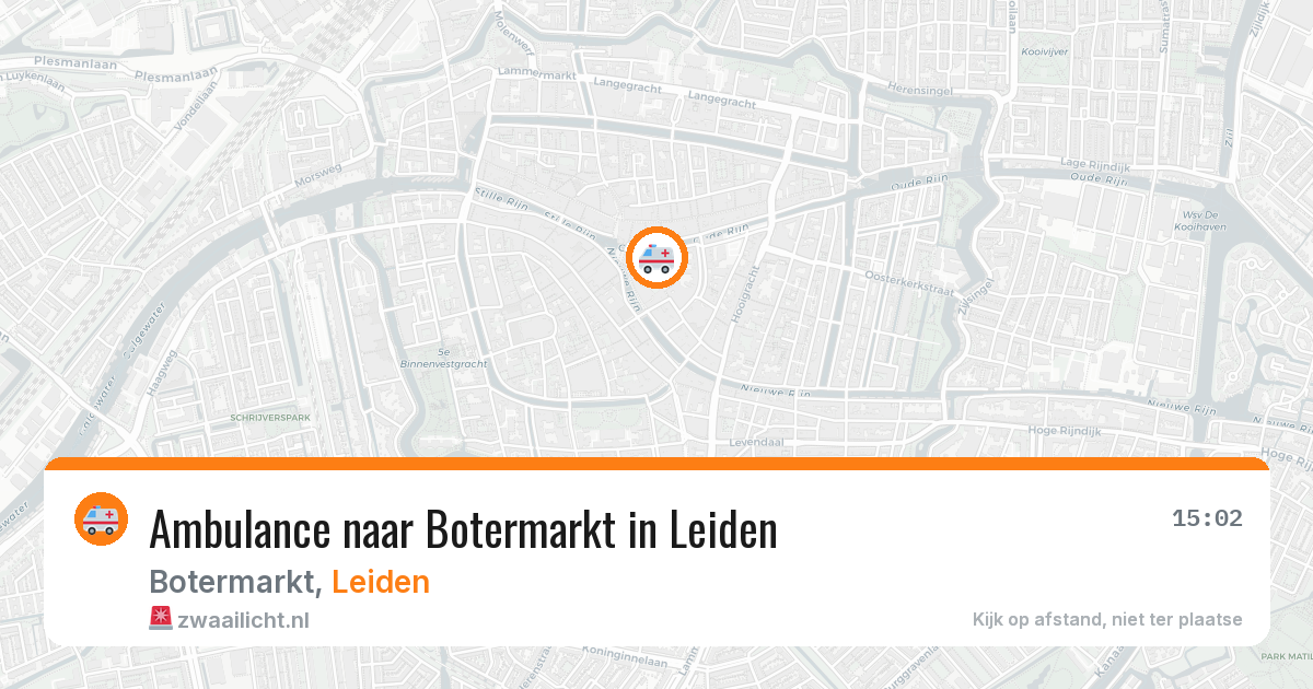 Ambulance naar Botermarkt in Leiden — 20 jun 2026