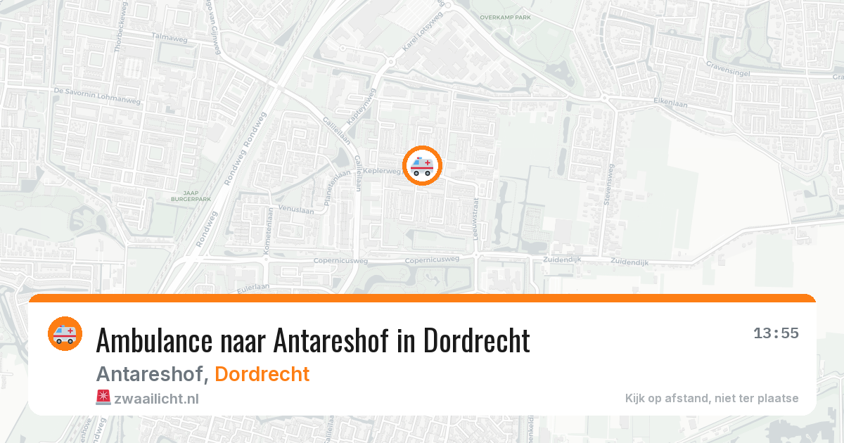 Ambulance naar Antareshof in Dordrecht — 21 jun 2026