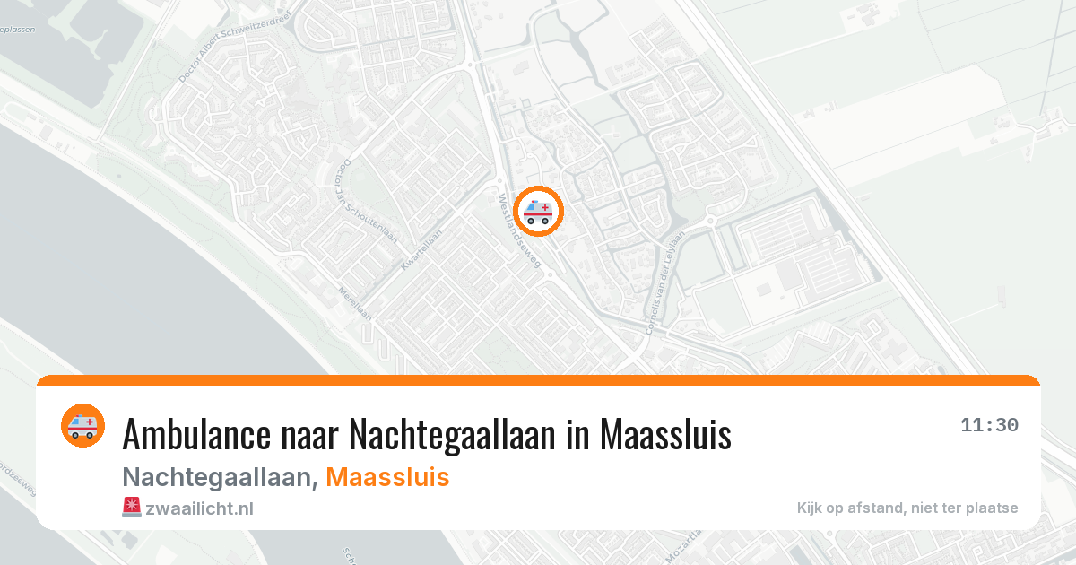 Ambulance naar Nachtegaallaan in Maassluis — 19 jul 2026