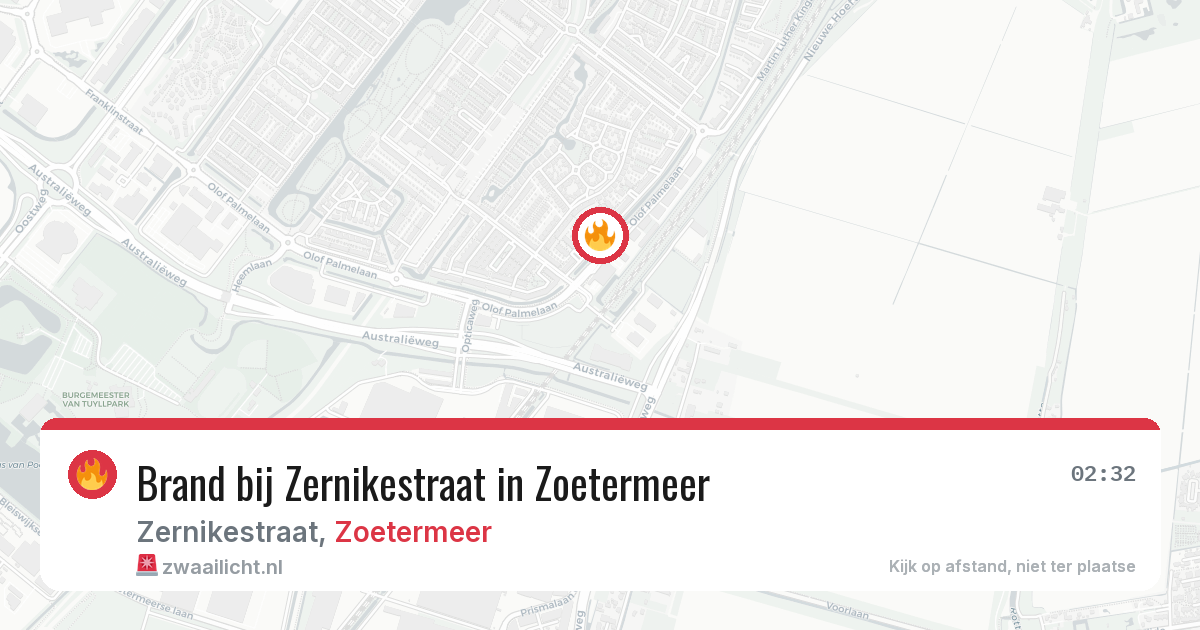 Brand bij Zernikestraat in Zoetermeer — 11 jun 2026