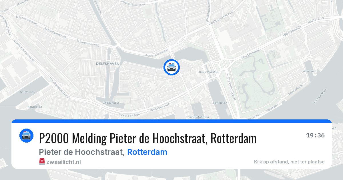 P2000 Melding Pieter de Hoochstraat, Rotterdam — 19 jun 2026