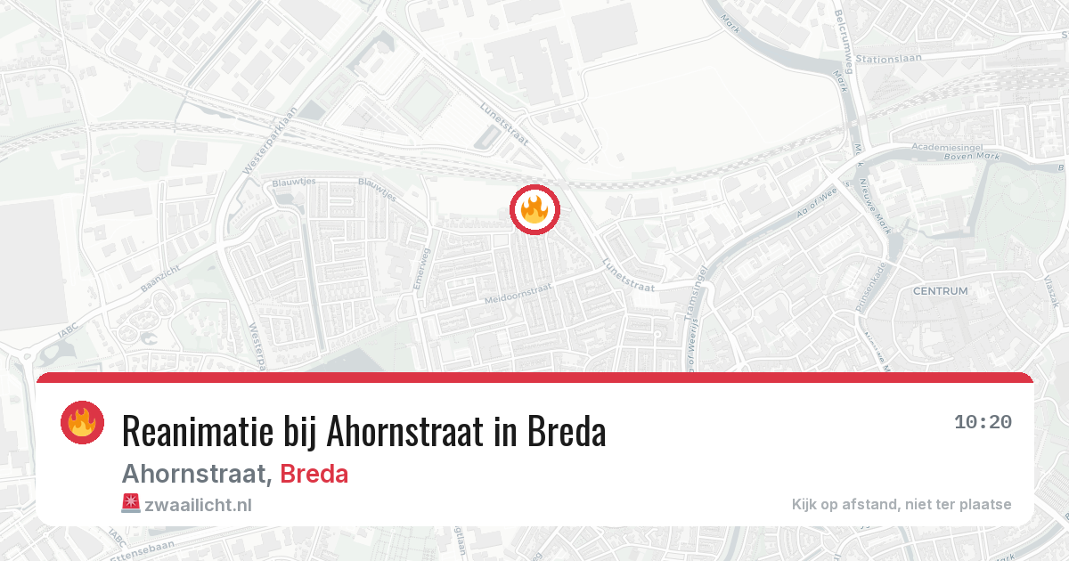 Reanimatie bij Ahornstraat in Breda — 23 mei 2026