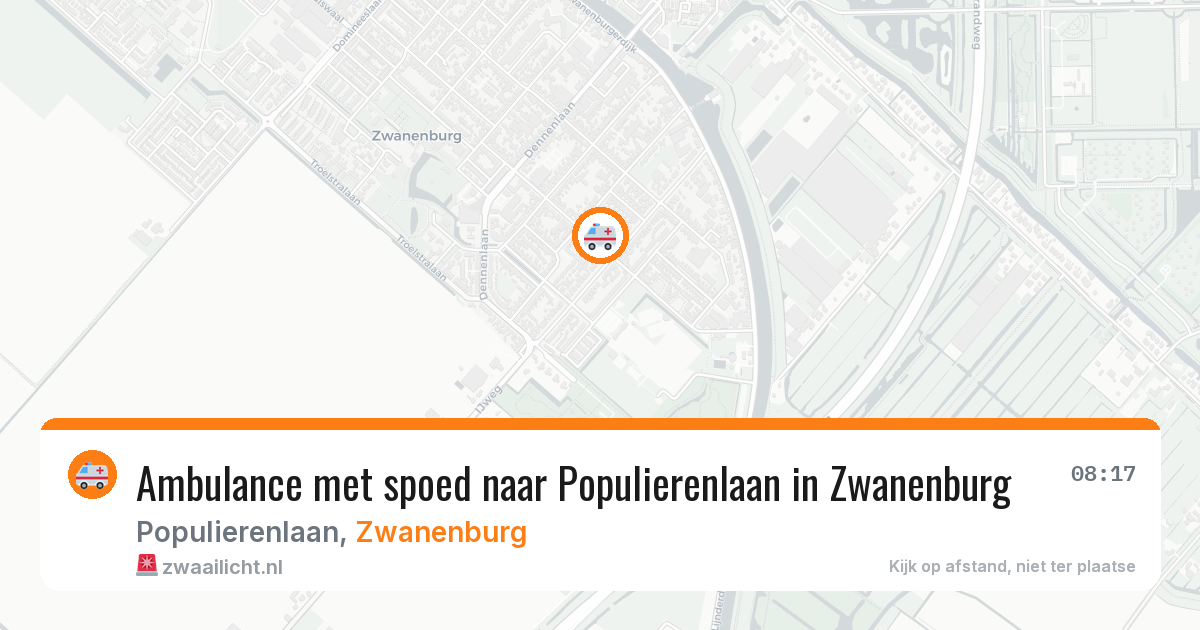 Ambulance met spoed naar Populierenlaan in Zwanenburg — 31 jul 2026