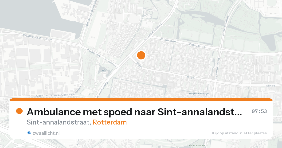 Ambulance met spoed naar Sint-annalandstraat in Rotterdam — 19 aug 2026
