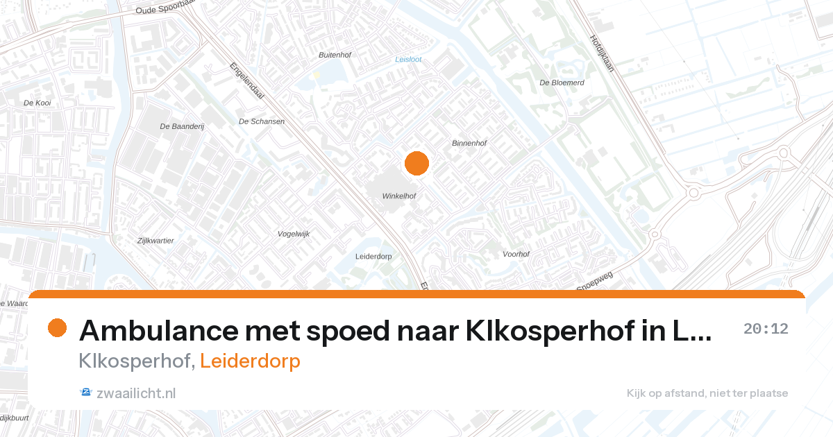 Ambulance met spoed naar Klkosperhof in Leiderdorp — 5 mei 2026