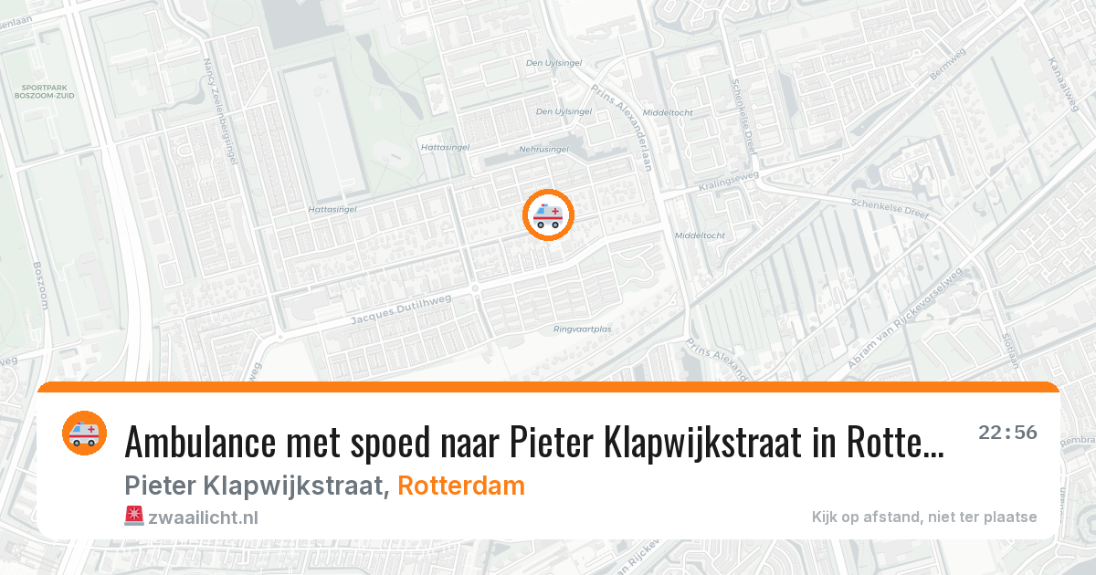Ambulance met spoed naar Pieter Klapwijkstraat in Rotterdam — 25 mrt 2026