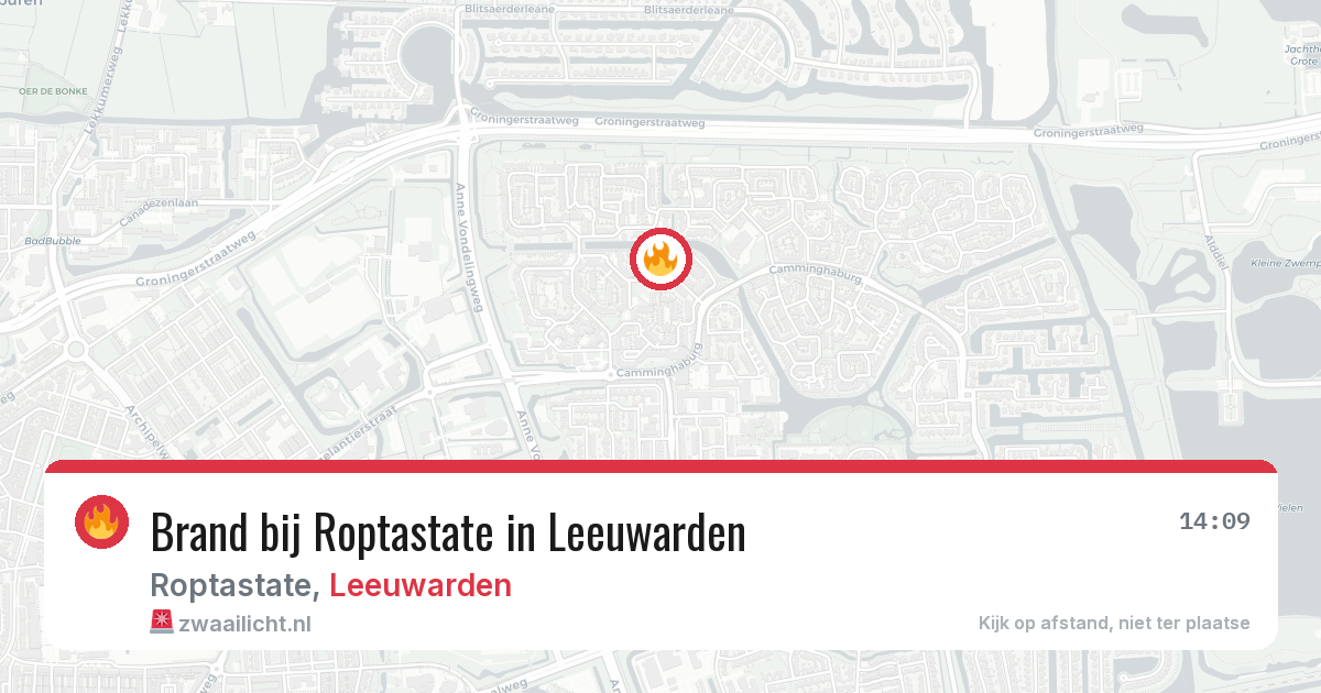 Brand bij Roptastate in Leeuwarden — 21 mei 2026