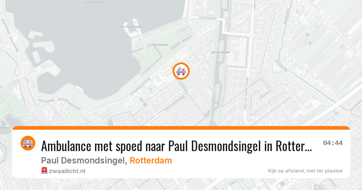 Ambulance met spoed naar Paul Desmondsingel in Rotterdam — 14 apr 2026