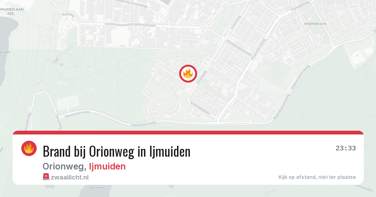 Brand bij Orionweg in Ijmuiden — 20 mrt 2026