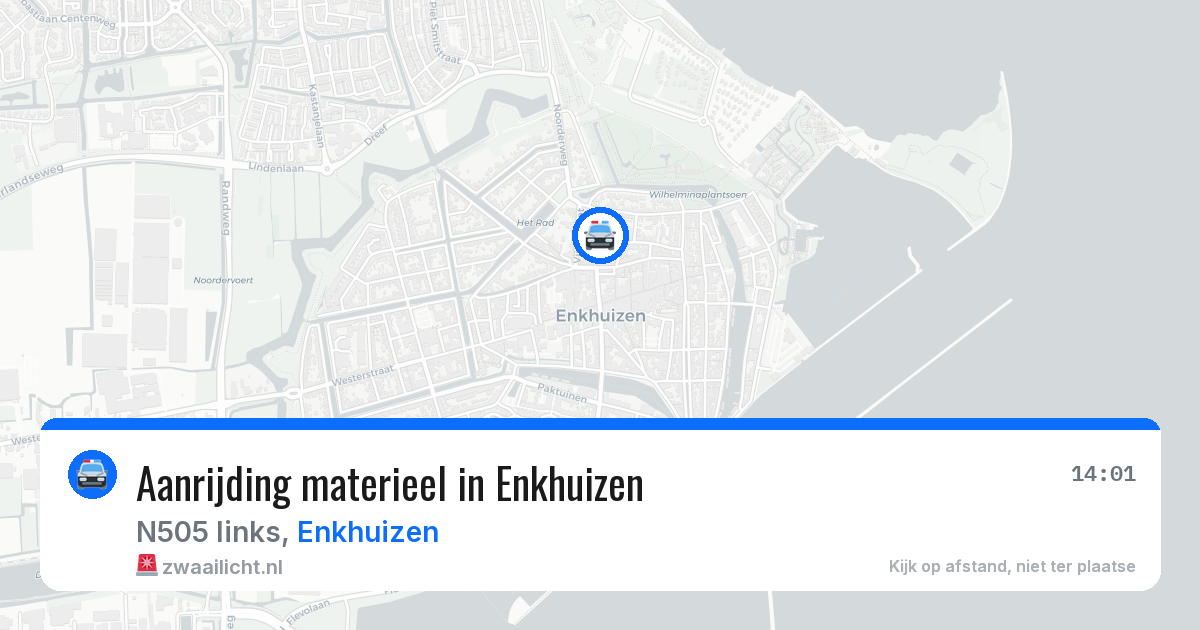 Aanrijding materieel in Enkhuizen — 11 apr 2026