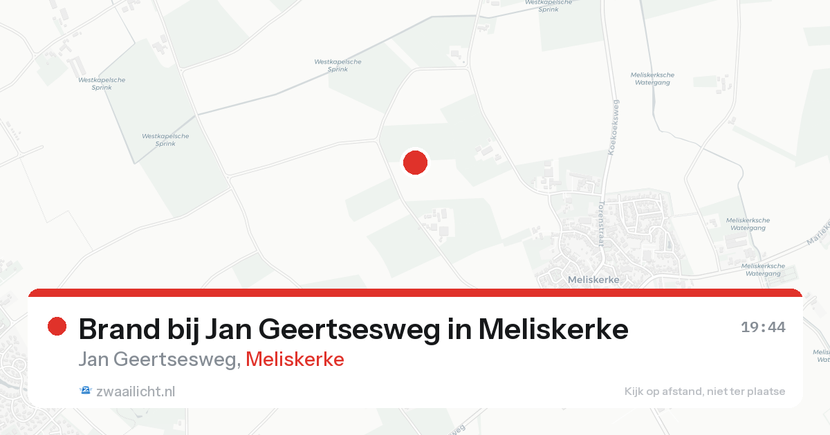 Brand bij Jan Geertsesweg in Meliskerke — 17 aug 2026