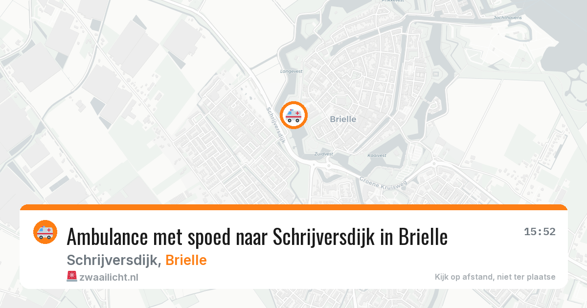 Ambulance met spoed naar Schrijversdijk in Brielle — 6 jul 2026