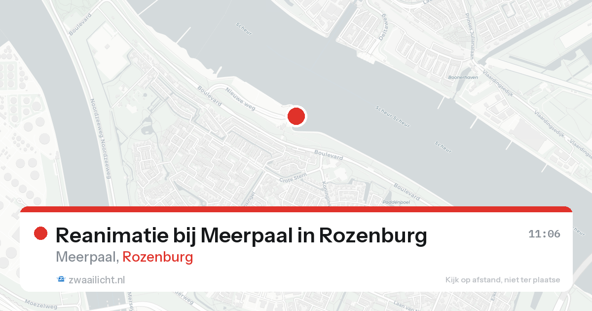 Reanimatie bij Meerpaal in Rozenburg — 22 aug 2026